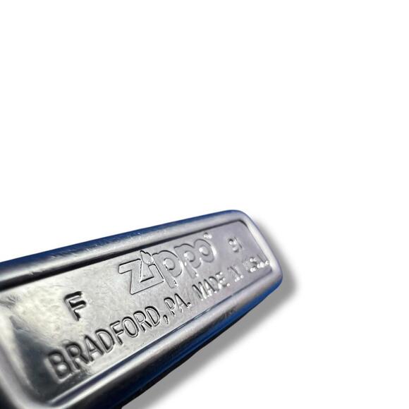 Zippo Lighter Woodchuck Blue Matte Wood Inlay F Collectible USA Made - Picture 4 of 7